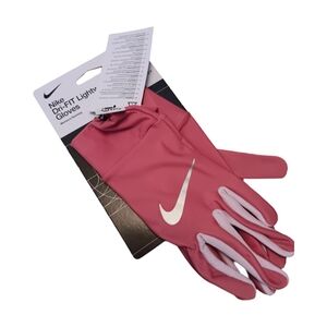 NWT Nike Womens Lightweight Tech Running Gloves Pink/ Silver